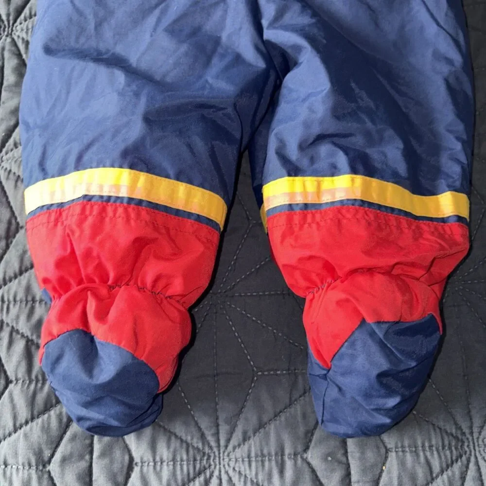 VTG 80/90s Oshkosh Baby B’gosh Snowsuit Colorblock 12m Bunting